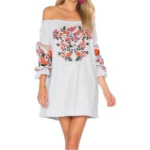 Free People Fleur De Jour Embroidered Dress